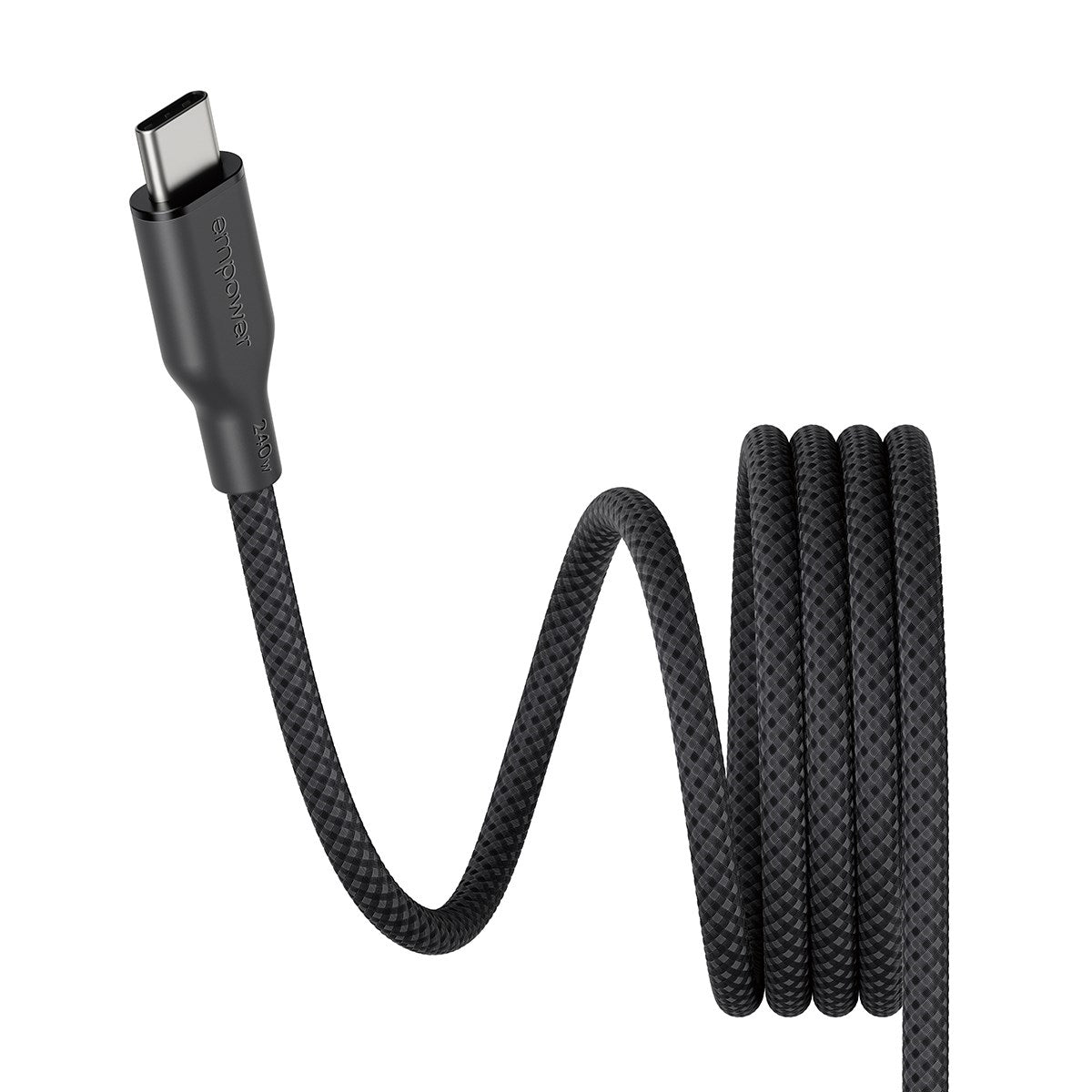 empower by PanzerGlass® Magnetic 240W USB-C to USB-C Kabel | USB 2.0 | 1.5M | Space Black